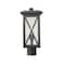 Z-Lite Brookside 1 Light Outdoor Post Mount Fixture, Black And Clear Seedy 583PHMR-BK - alternate 3